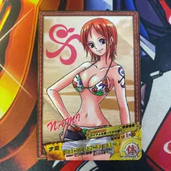 PREORDER Nami HOLO AR Carddass Japanese One Piece Berry Match Card A - Image 1