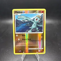 Machop 64/100 Reverse Holo Diamond & Pearl Stormfront Pokemon Card NM -j - Image 1