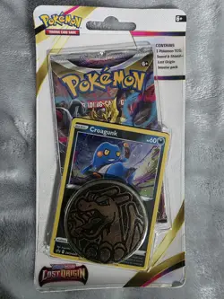 Pokemon Lost Origin Promo Foil Cards Lot Croagunk Scorbunny Turtwig Coins - Image 3