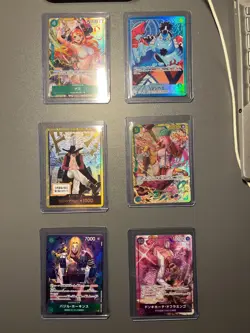 One Piece Japanese Cards Bundle NM 6 Cards - Image 1