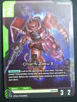 Char's Zaku II GD01-006 LR Foil - Gundam Card #47G - Image 1