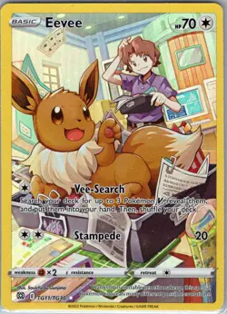 Eevee TG11/TG30 SWSH09: Brilliant Stars Trainer Gallery - Pokemon Card - NM - Image 1