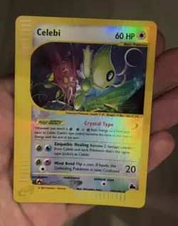 Pokemon TCG Skyridge Crystal Celebi Card 145/144 Reverse Holo Secret Rare - Image 1