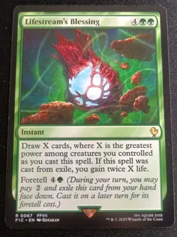 MTG Final Fantasy - Lifestream's Blessing - Rare - Image 1