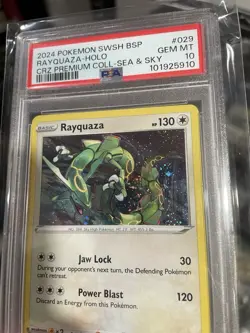 Pokemon TCG Rayquaza SWSH029 Cosmos Holo Black Star Promo PSA 10 GEM MINT - Image 4