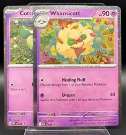 Cottonee MEP 018 Whimicott MEP 019 Cosmos Promo set Phantasmal Flames Pokemon NM - Image 1