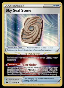 Sky Seal Stone 143/159 Holo Rare Crown Zenith Pokemon Holo Near Mint - Image 1