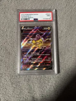 Pokemon TCG Raikou v GG41/GG70 Crown Zenith PSA 9 - Image 1
