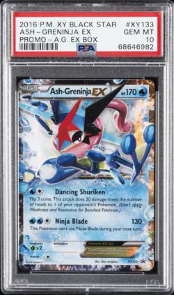 2016 POKEMON XY BLACK STAR PROMO ASH-GRENINJA EX BOX ASH-GRENINJA EX PSA 10 - Image 1
