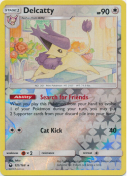 Pokemon - SM7 Celestial Storm - Delcatty - 121/168 - Reverse Holo Rare - NM/M 820650813443 - Image 1