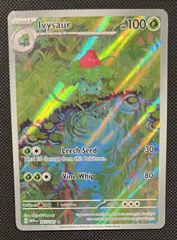 2025 Pokemon Ivysaur 167/165 151 Illustration Rare NM - Image 1