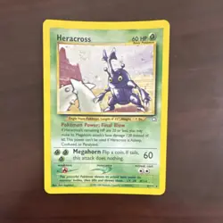 Pokemon Heracross 6/111 Neo Genesis Holo Rare Unlimited 60 HP Basic Megahorn - Image 3