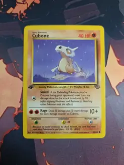 Pokemon Cubone No.50/64 1st Edition Jungle Regular Common Wizards 1999 TCG LP - Image 1