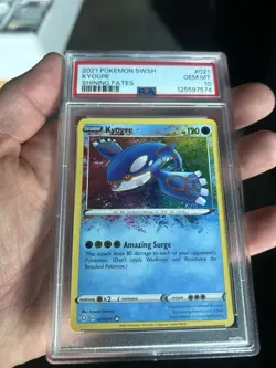 2021 Pokemon SWSH #021 Kyogre PSA 10 Shining Fates - Image 3