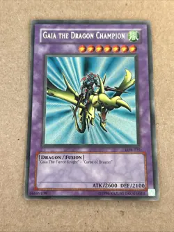 Yu-Gi-Oh! Gaia the Dragon Champion Fusion Secret Rare LOB-125 Konami Unlim - Image 1
