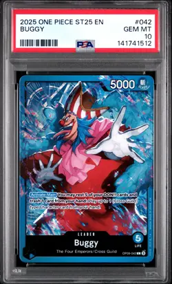 2025 ONE PIECE STARTER DECK ST25-BLUE BUGGY #042 BUGGY PSA 10 - Image 1