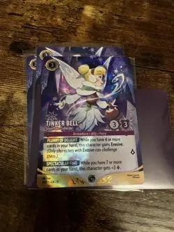 FOIL Disney Lorcana TCG Tinker Bell Snowflake Collector Winterspell Champ 34/P3 - Image 1
