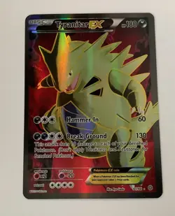 Pokemon Tyranitar EX Full Art Holo Card 91/98 XY-Ancient Origins 2015 HP 180 - Image 1