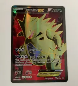 Pokemon Tyranitar EX Full Art Holo Card 91/98 XY-Ancient Origins 2015 HP 180 - Image 2