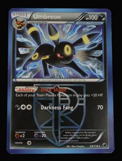 Pokemon Umbreon TCG Team Plasma Freeze Card 64/116 Regular Exclusive - Image 1