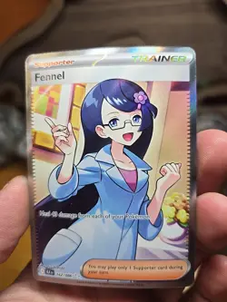 Pokemon TCG SV Black Bolt Fennel Trainer Holo Card 162/086 Full Art Secret Rare - Image 1