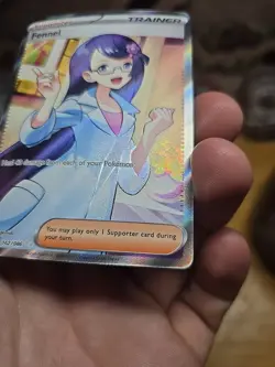 Pokemon TCG SV Black Bolt Fennel Trainer Holo Card 162/086 Full Art Secret Rare - Image 5