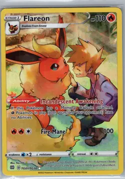 Flareon TG01/TG30 SWSH09: Brilliant Stars Trainer Gallery - Pokemon Card - NM - Image 1