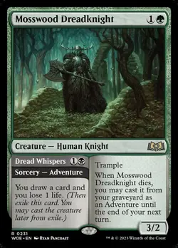 [MTG] Mosswood Dreadknight // Dread Whispers (0231) (WOE) NM - Image 1