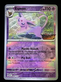 Pokemon Obsidian Flames Stamped Espeon (Best Buy Exclusive) 086/197 NM Holo - Image 1