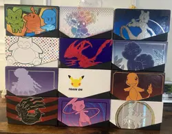 14 Empty Pokemon Box ETB Mixed Lot PRIMASTIC/CELLY/SURGING/151/SHINING & More! - Image 1