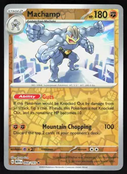 Machamp 068/165 Rare 151 Pokemon Reverse Holo Near Mint - Image 1