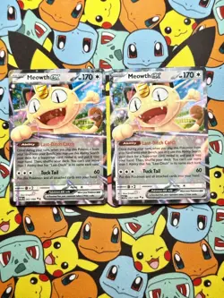 Meowth ex 062/088 Me03: Perfect Order Holo Pokemon Lot Of 2 - Image 1