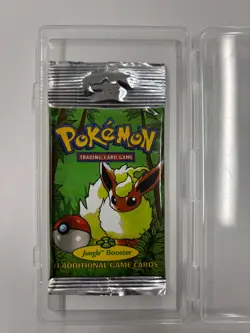 Pokemon WOTC Long Crimp Jungle Booster Pack FLAREON - Image 1
