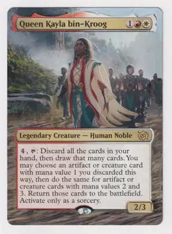 Altered Queen Kayle bin-Kroog LP MTG Magic Hand Painted Unique Custom Art Rare! - Image 1
