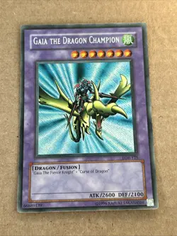 Yu-Gi-Oh! Gaia the Dragon Champion Fusion Secret Rare LOB-125 Konami Unlim - Image 1