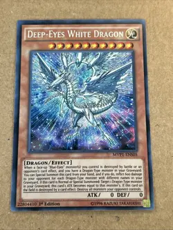 Yugioh Deep-Eyes White Dragon MVP1-ENS05 Secret Rare 1st Ed NM - Image 1