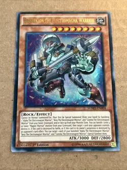 BERSERKION THE ELECTROMAGNA WARRIOR ULTRA RARE SDMY-EN004 LIGHT PLAY YUGIOH - Image 1