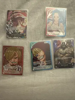 One Piece TCG Lot Of 5 Japanese Alt Art Leaders - Image 1