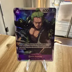 • Zoro-Juurou • ST18-004 SR Starter Deck 18 PURPLE Holo Foil One Piece TCG NM - Image 1