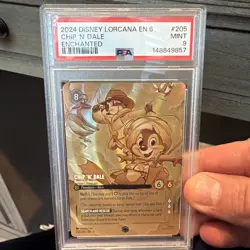 2024 DISNEY LORCANA EN 6-AZURITE SEA CHIP 'N' DALE - RECOVERY RANGERS PSA 9 - Image 1