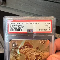 2024 DISNEY LORCANA EN 6-AZURITE SEA CHIP 'N' DALE - RECOVERY RANGERS PSA 9 - Image 3