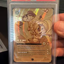 2024 DISNEY LORCANA EN 6-AZURITE SEA CHIP 'N' DALE - RECOVERY RANGERS PSA 9 - Image 4