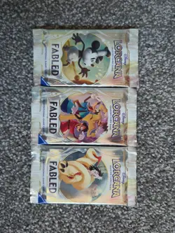 3 X Disney Lorcana Trading Card Game Booster Pack Brand New Sealed Packs - Image 1