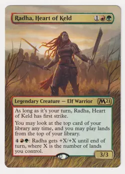 Altered Radha, Heart of Keld HP MTG Magic Hand Painted Unique Extended Art Rare! - Image 1