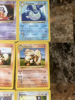 Pokemon Base Set SHADOWLESS Uncommon/Common. Arcanine - 15 Card Lot - Image 4