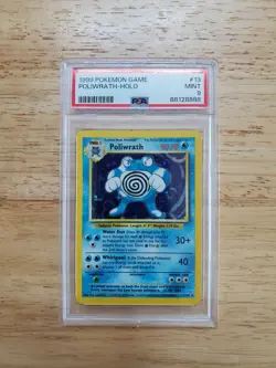 Pokemon PSA 9 MINT 1999 Poliwrath Base Set Unlimited Holo Card - Image 1