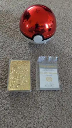 1999 23 k gold plated pokemon cards Charizard - Image 1