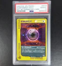 PSA 10 Warp Energy Holo 041/P Japanese Battle Road 2002 Promo Pokemon Card Mint - Image 1