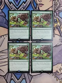 4x Curious Herd - NM/M C20 MTG Magic the Gathering - Image 1
