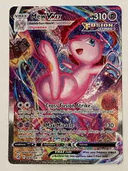 Mew VMAX Alternate Art Secret Rare Holo 269/264 Fusion Strike Pokemon TCG Card - Image 1